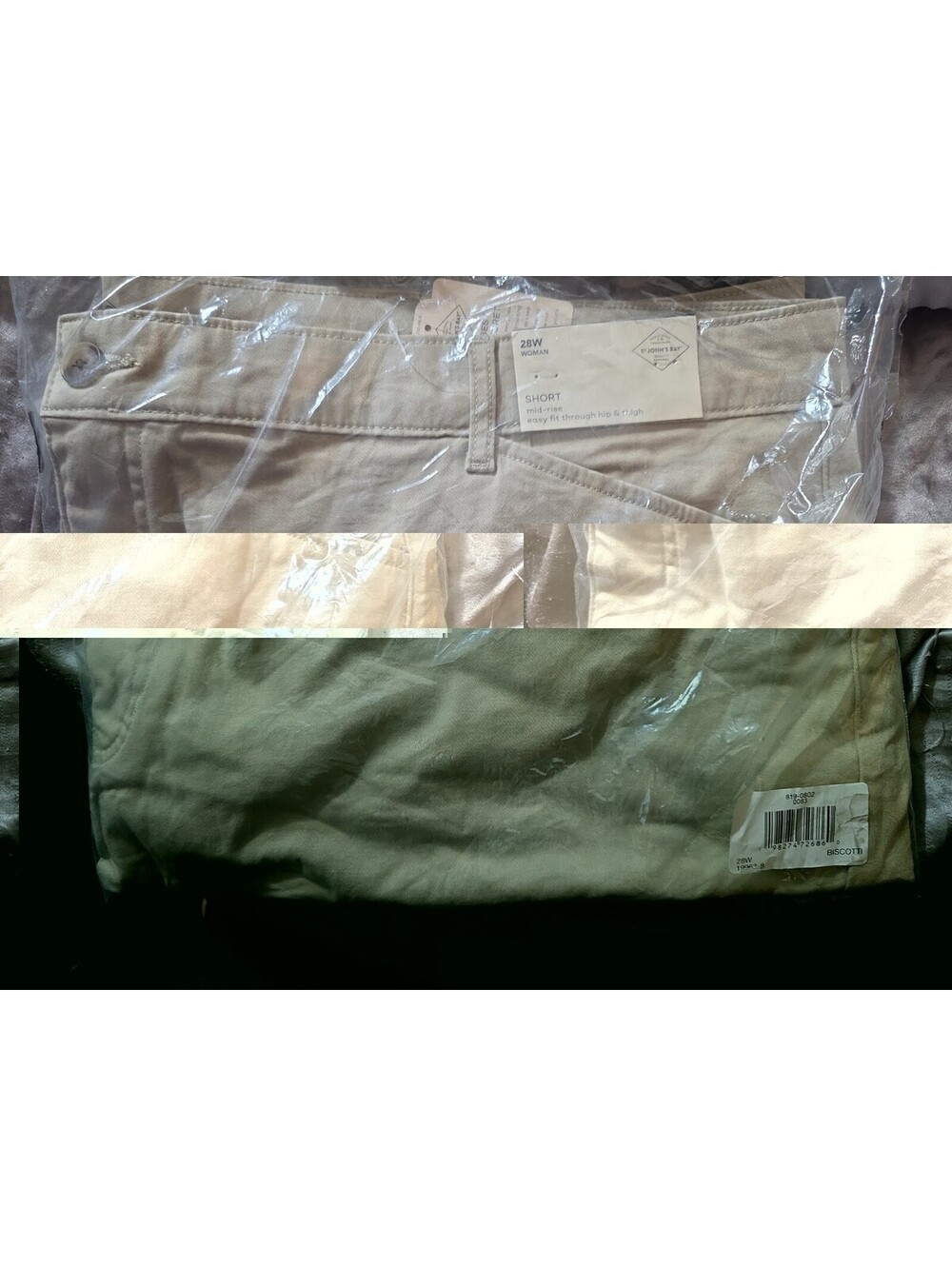St Johns Bay Womans Khaki Shorts 28w